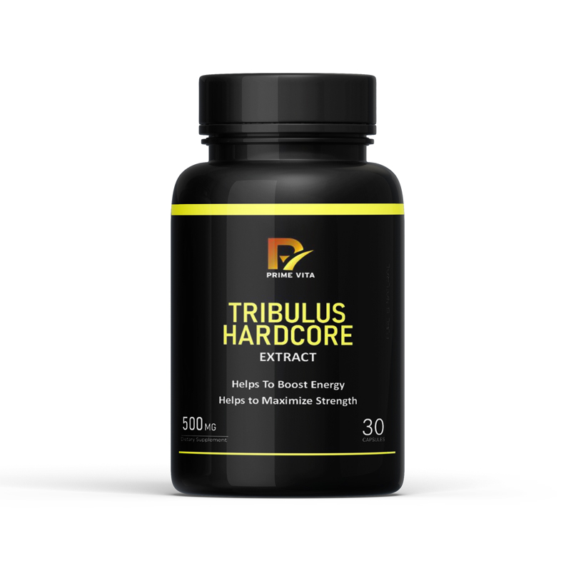 PRIMEVITA TRIBULUS HARDCORE 500mg (30 Veg Caps) | Natural Tribulus Terrestris Supplement for Men
